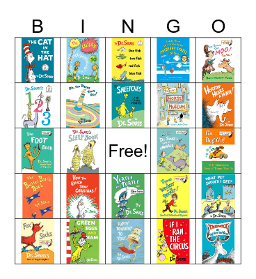 Dr. Seuss Bingo Card