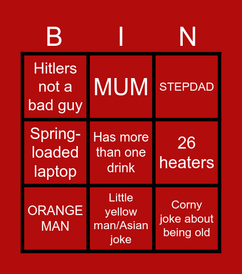 Mr Egans Hass class Bingo Card
