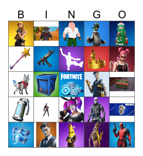 Fortnite Bingo Card