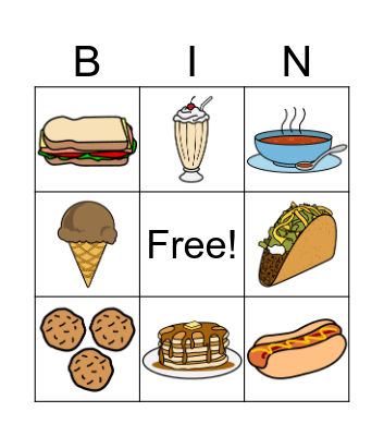 Food! Bingo Card