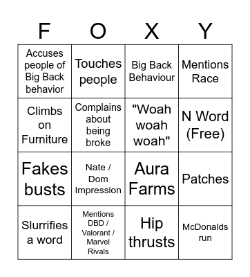 Jay Bingo Card