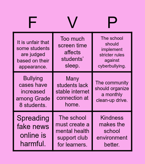 Spin To Win : Voices of the Kingdom Bingo Card