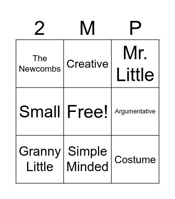 The Littles Bingo Card