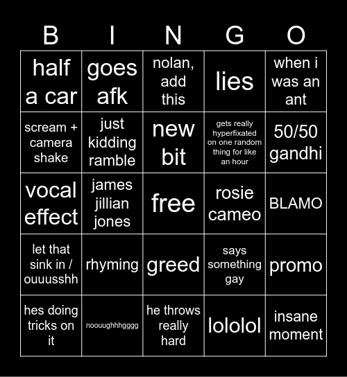 simpleflips Bingo Card