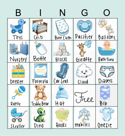 BABY SHOWER Bingo Card