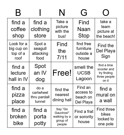 ND 2026 Mixer Bingo Card
