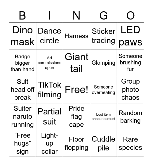 Furmeet bingo Card