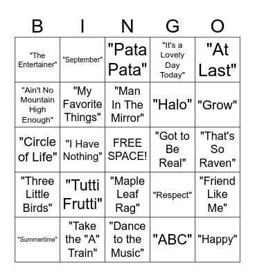 Black History Month Bingo Card