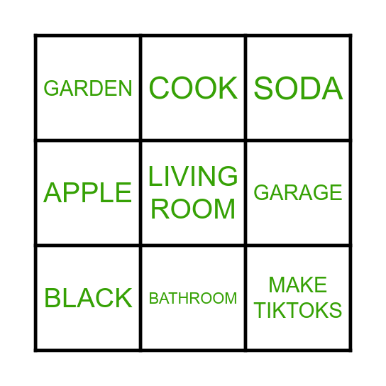 REVISION Bingo Card