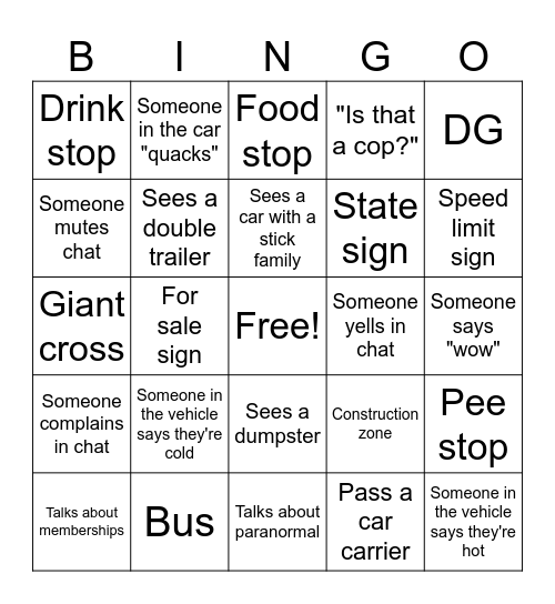 Trackerz Quackerz Bingo Card