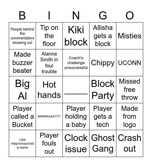 Mist  vs Phantom Bingo Card