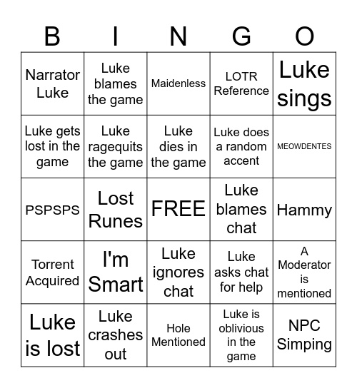 3/4/2026 LukeDaleLive BINGO Card