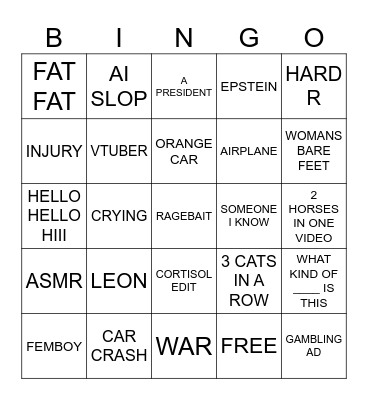 IG BINGO 3/4/2026 Bingo Card