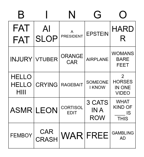 IG BINGO 3/4/2026 Bingo Card