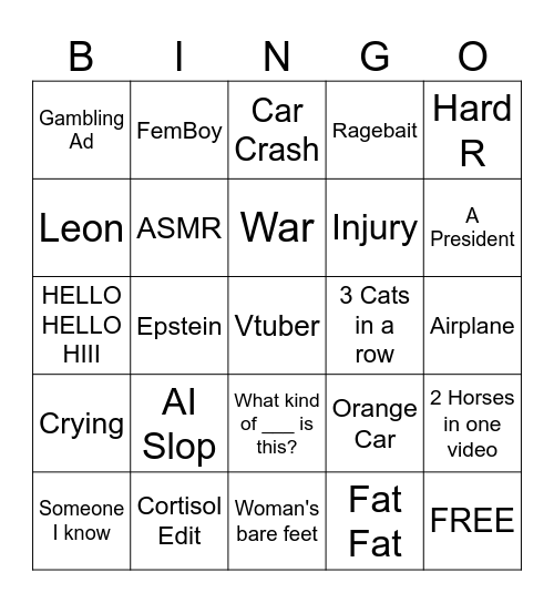 IG BINGO 04/03/2026 Bingo Card