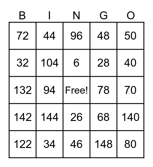 🎲Bingo X2 🎲 Bingo Card
