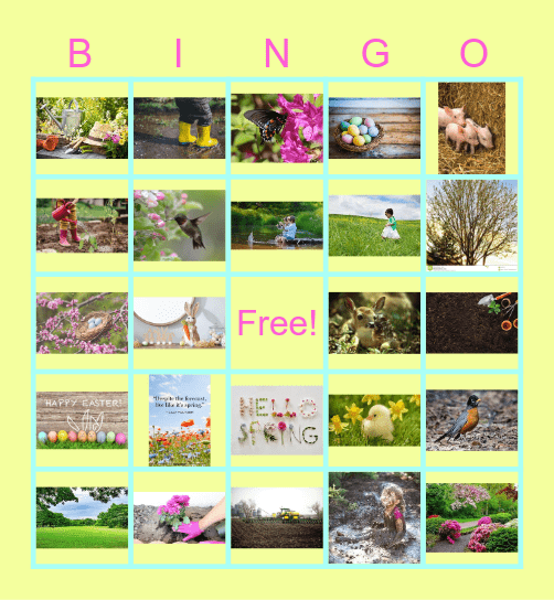 Spring Bingo Card