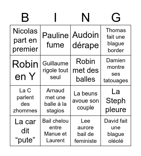 Bingo Card