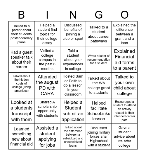 Bingo Card