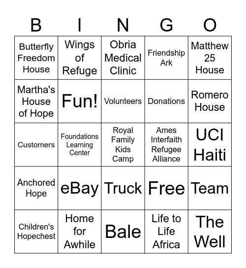 Overflow BINJO! Bingo Card