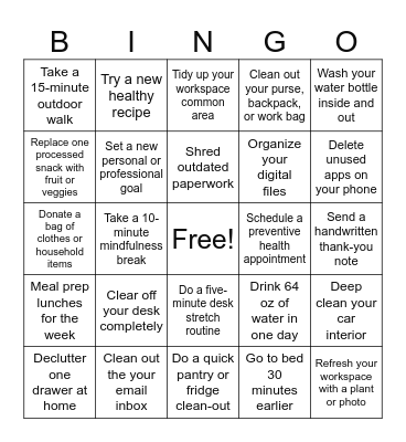 Spring Refresh Bingo Card