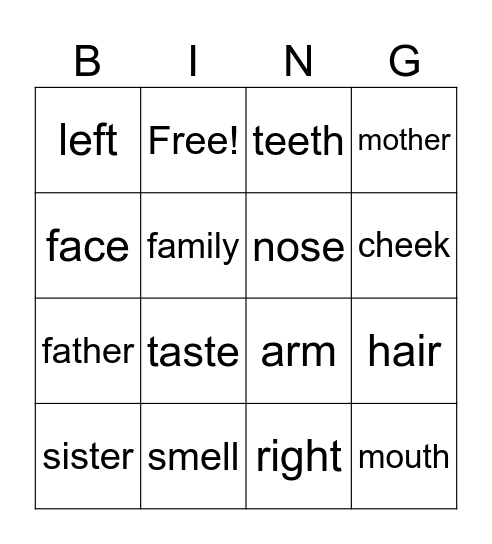 2a Lesson 43-49 Bingo Card