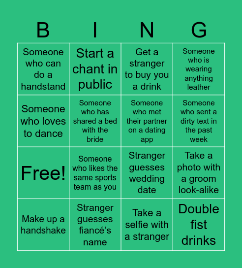 Sami’s Game Day Bingo Card