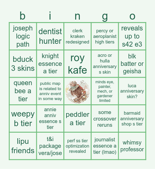 idv livestream 3/6/2026 Bingo Card