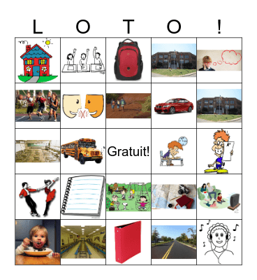 Fr7 - Pendant et après l'école Bingo Card