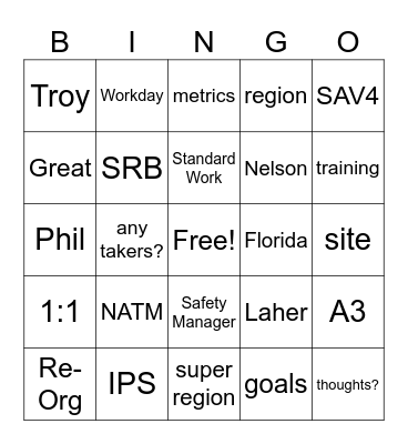 IPS Buzzwords Bingo Card