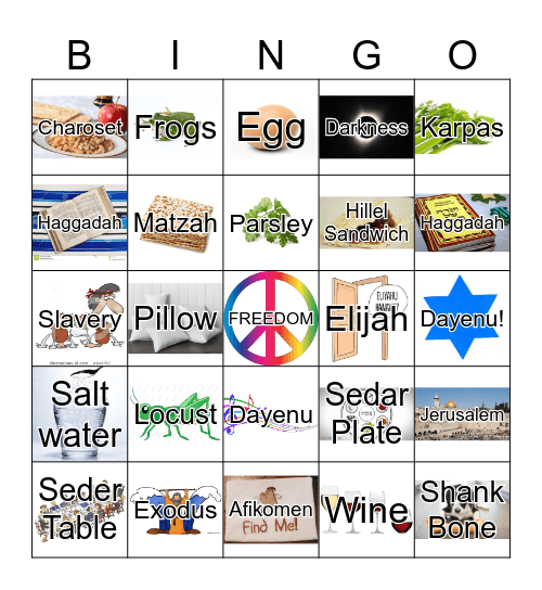 Passover Bingo Card