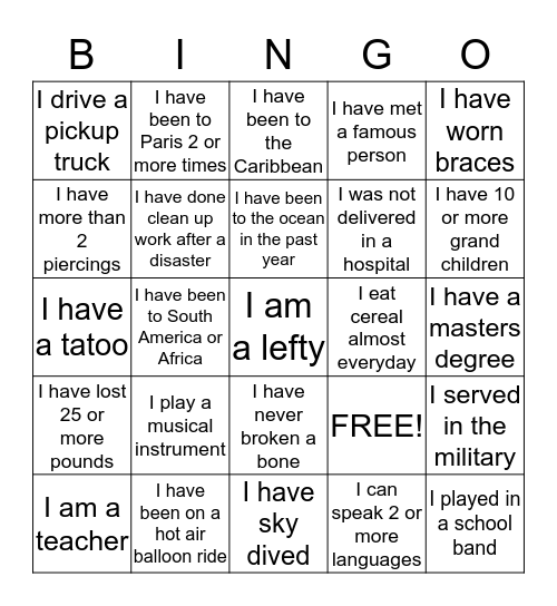 Amy & Matts Wedding Bingo Card