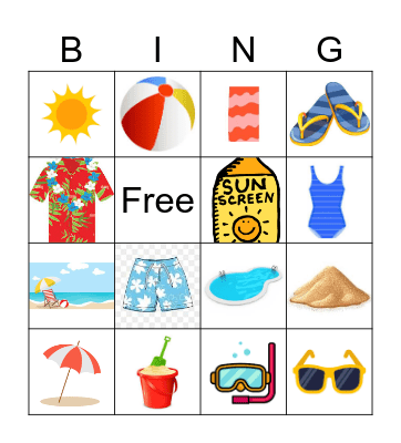 Spring Break 2026 Bingo Card