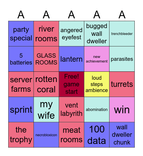 p-p-p-pressure Bingo Card