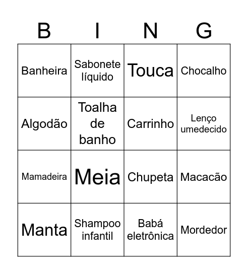 Bingo da Catarina Bingo Card