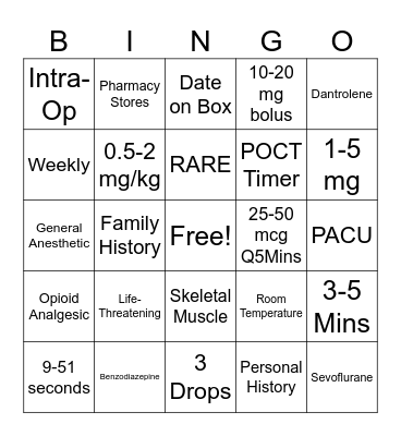 PRENTICE 6 Bingo Card