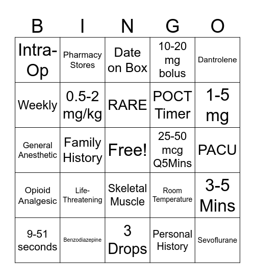 PRENTICE 6 Bingo Card