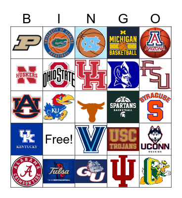 March Madness Bingo Card