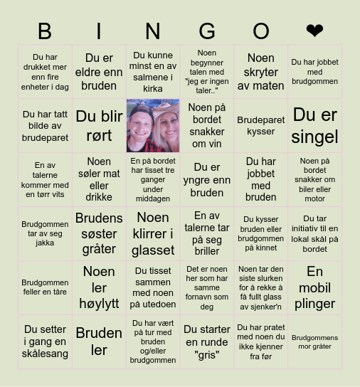 PanserTarzan og TrailerTvenge sin bryllups... Bingo Card