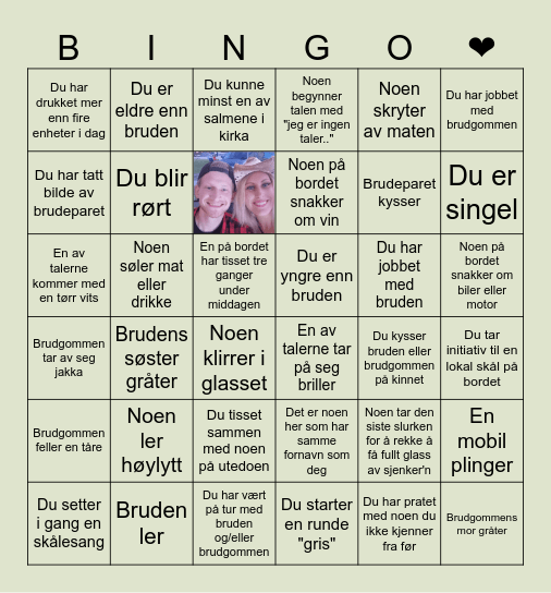 PanserTarzan og TrailerTvenge sin bryllups... Bingo Card