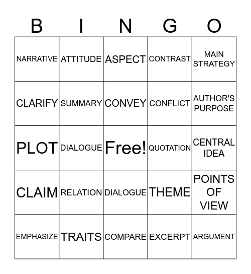 LEAP 2025 WORDS Bingo Card