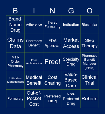 GBM 1: Managed Care Bingo Card