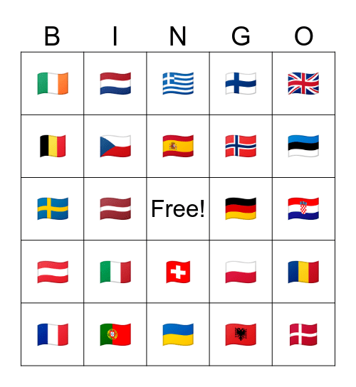 Feet of Europe Bingo Card