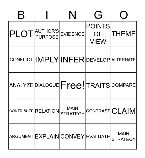LEAP 2025 WORDS Bingo Card