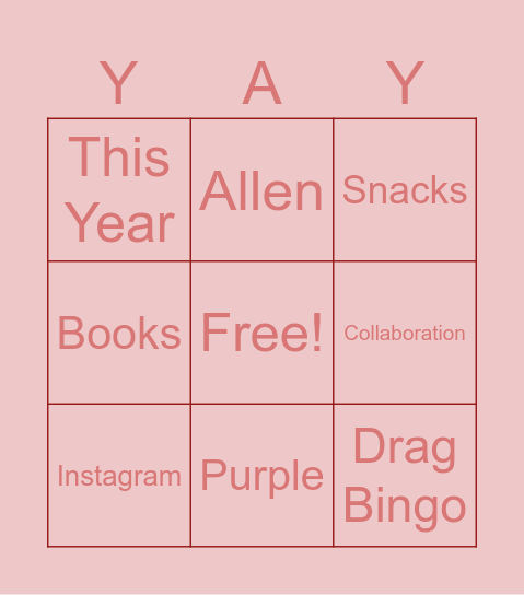 Lavender Lounge Bingo Card