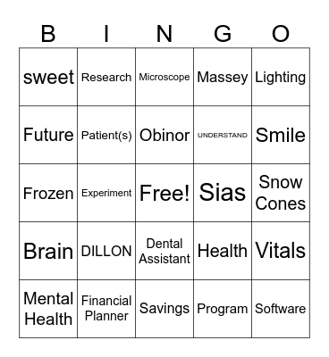 Career Day Bingo Board Bingo Card