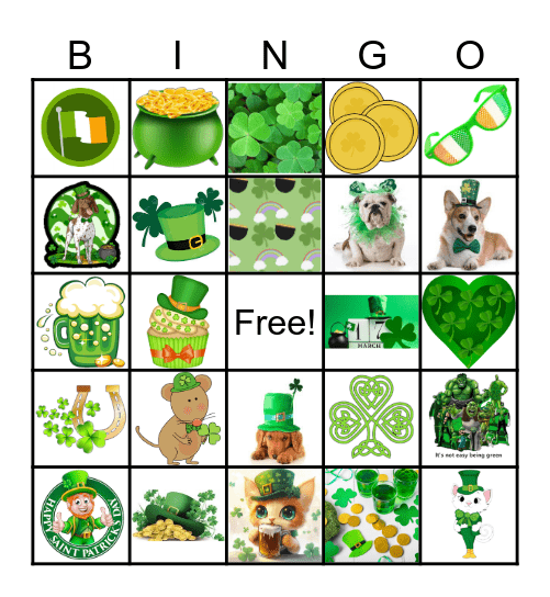 St. Patricks Day BINGO Card
