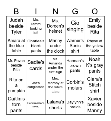 Scouting Through the Years Bingo Card