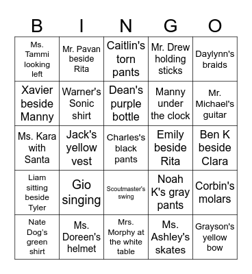 Scouting Through the Years Bingo Card