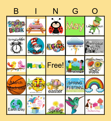 Who's Ready for Spring? Bingo Card